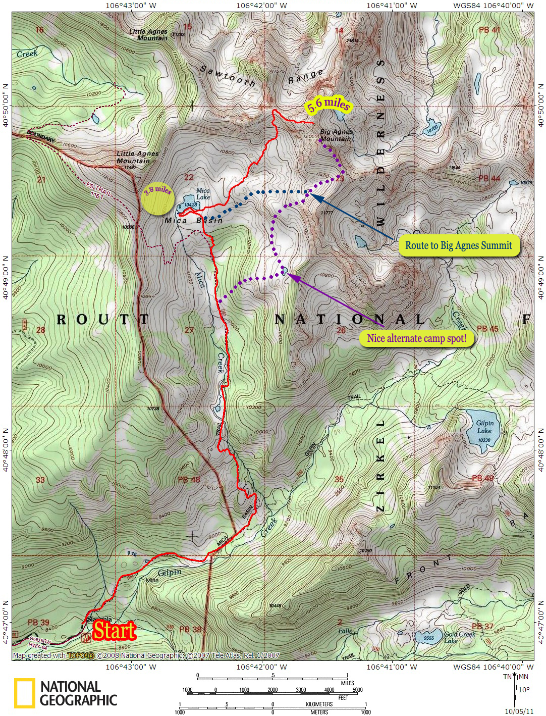 Mica Lake Basin – Medium Agnes Peak | Mountainous Words